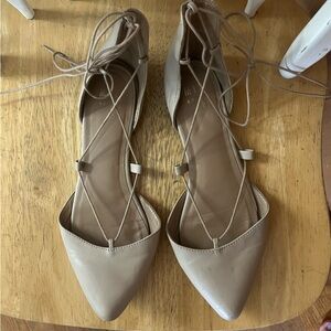 Nude Pointed-Toe Flats